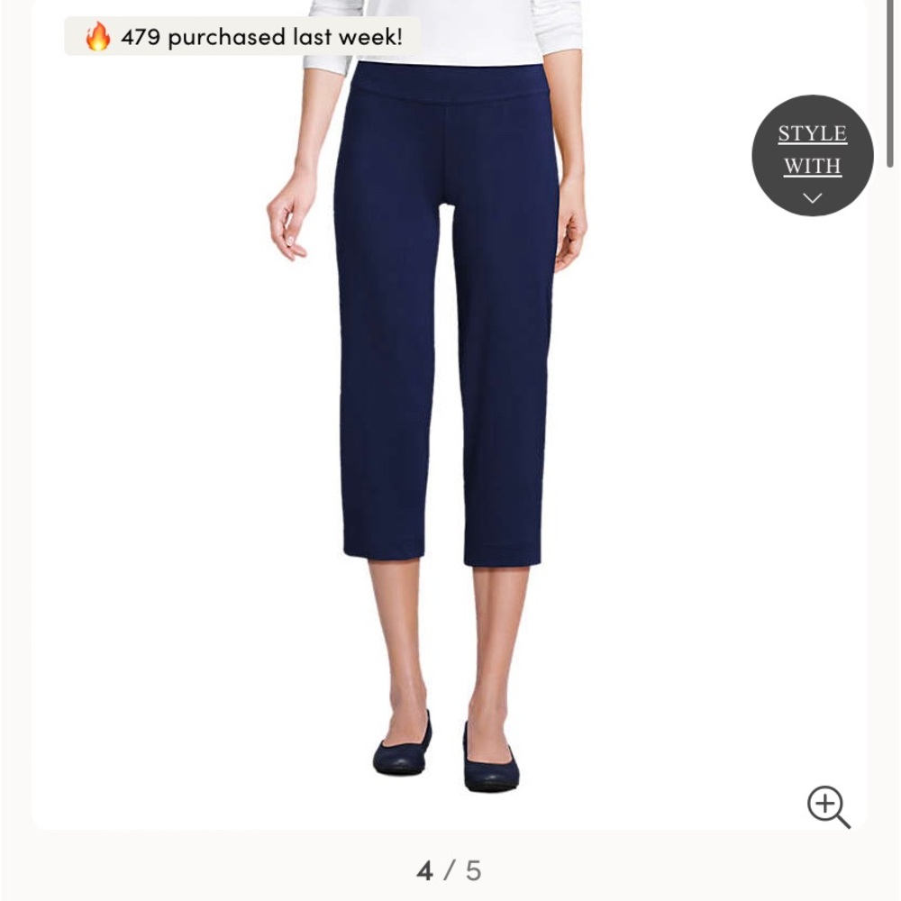 Lands End Starfish - Straight Leg Pants with Zipper Pocket